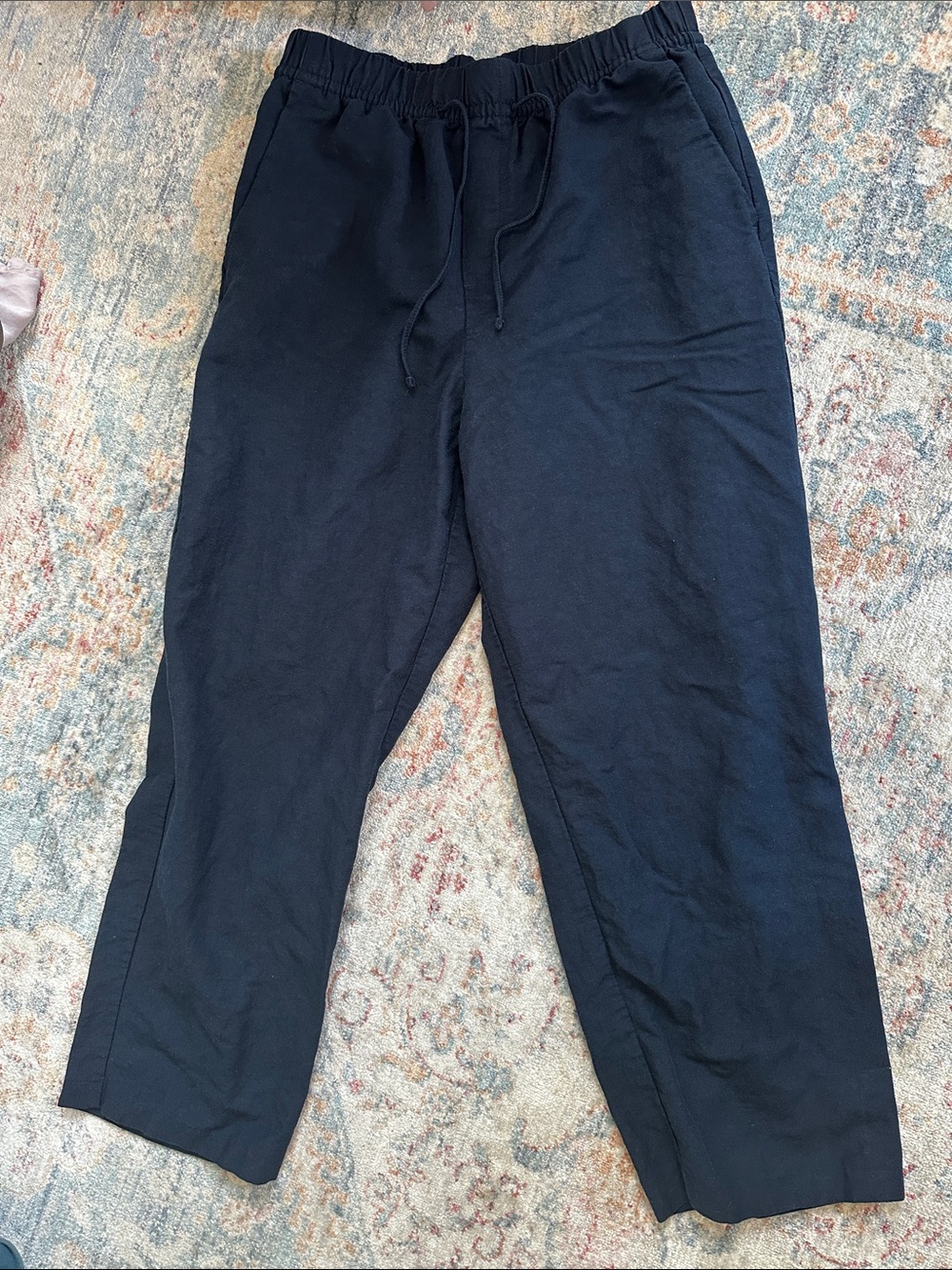 H&M Navy Linen Pants